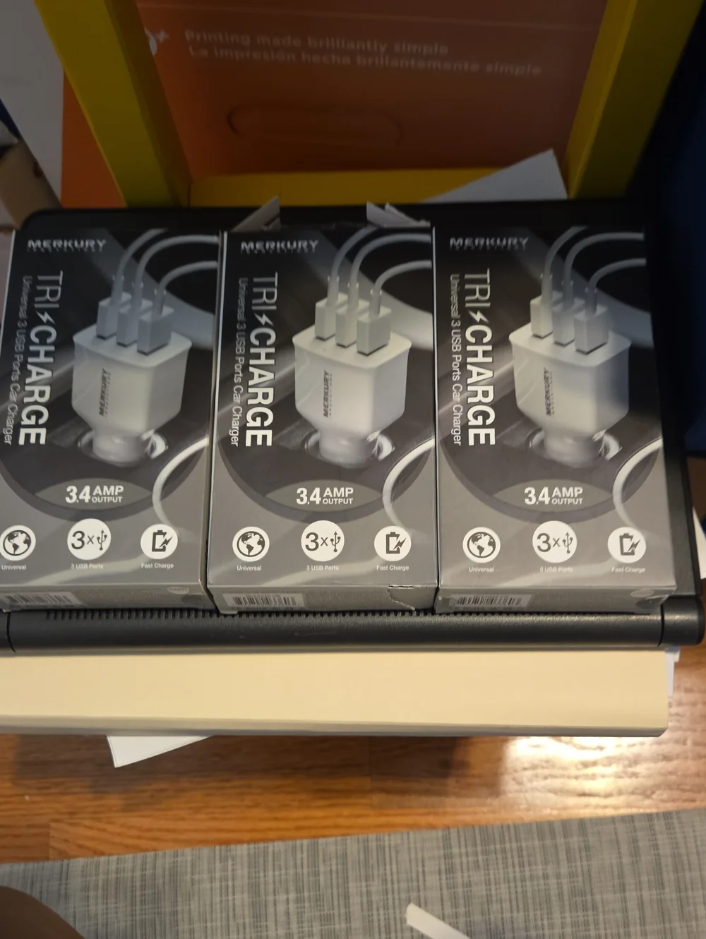 Mercury Tri-Charge 3.4A 3-Port USB Wall Charger - White